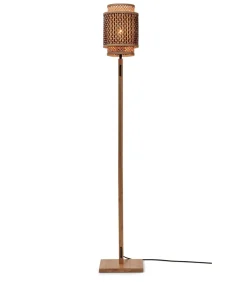 Vloerlamp Bhutan - Bamboe/Zwart - 20x20x135cm