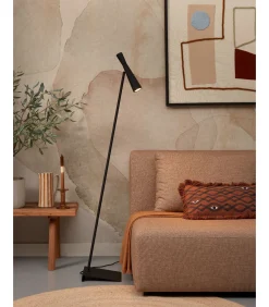 Vloerlamp Bordeaux - Zwart - 22x36x145.5cm