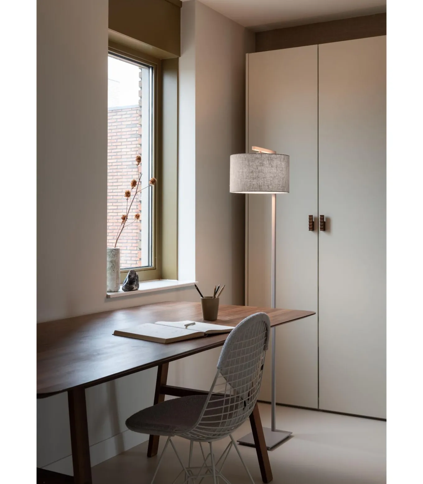 Vloerlamp Boston - Bruin - 30x32x160cm