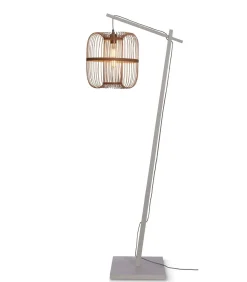 Vloerlamp Hokkaido - Bamboe Wit/Naturel - 63x36x176cm