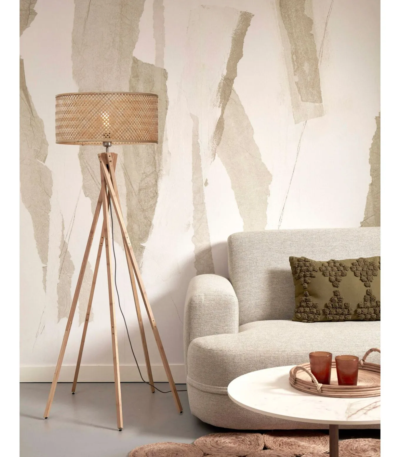 Vloerlamp Java - Bamboe - Ø50x146cm