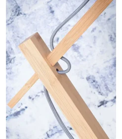 Vloerlamp Madeira - Bamboe/Rotan - 74x48x176cm