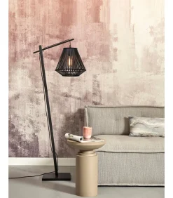 Vloerlamp Merapi - Bamboe Zwart - 57x30x150cm