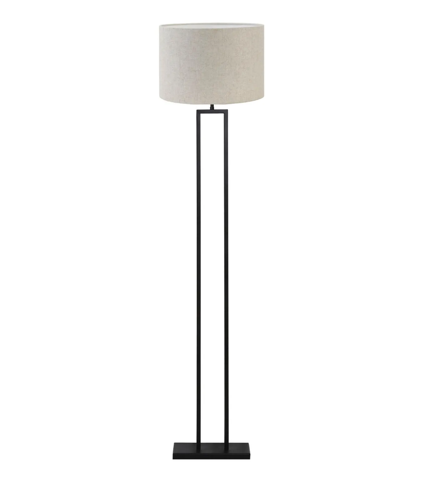 Vloerlamp Shiva/Livigno - Zwart/Naturel - Ø40x170cm