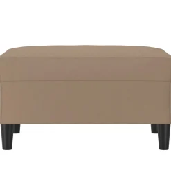 Voetenbank 70x55x41 cm kunstleer cappuccino
