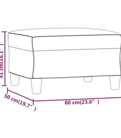 Voetenbank 60x50x41 cm microvezelstof taupe