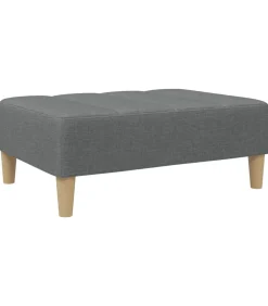 Voetenbank 77x55x31 cm stof donkergrijs