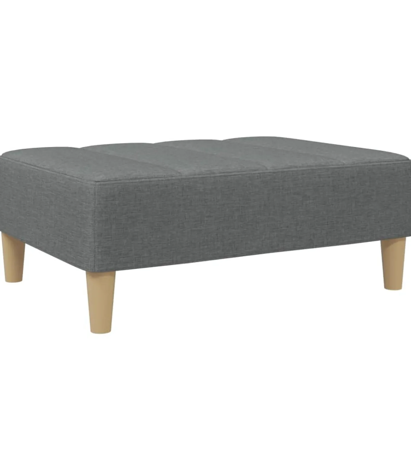 Voetenbank 77x55x31 cm stof donkergrijs