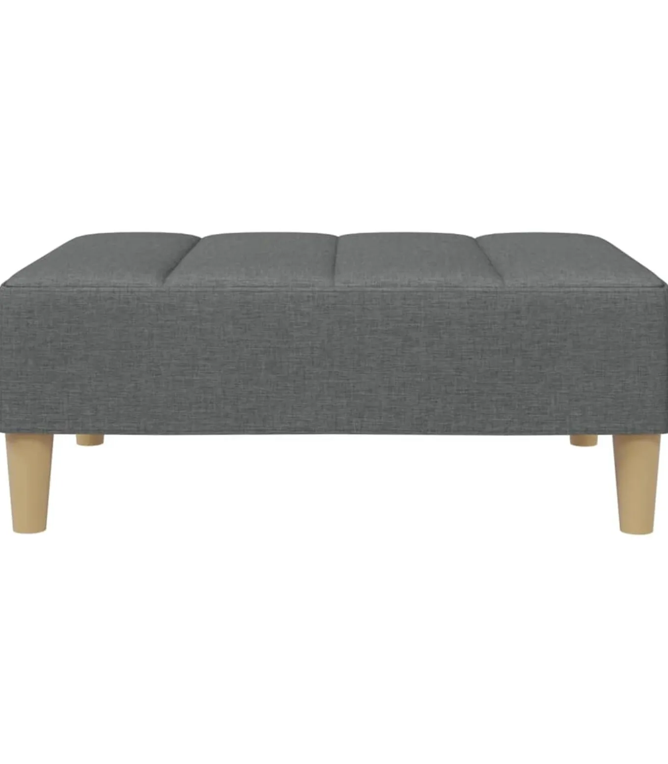 Voetenbank 77x55x31 cm stof donkergrijs