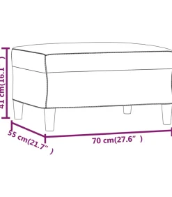 Voetenbank 70x55x41 cm stof zwart