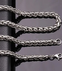 Vossenstaart Ketting - 5mm - Zilver Kleurig - Staal