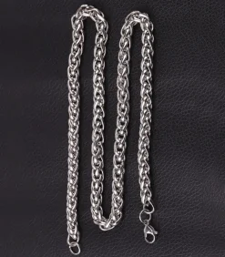 Vossenstaart Ketting - 3mm - Zilver Kleurig - Staal