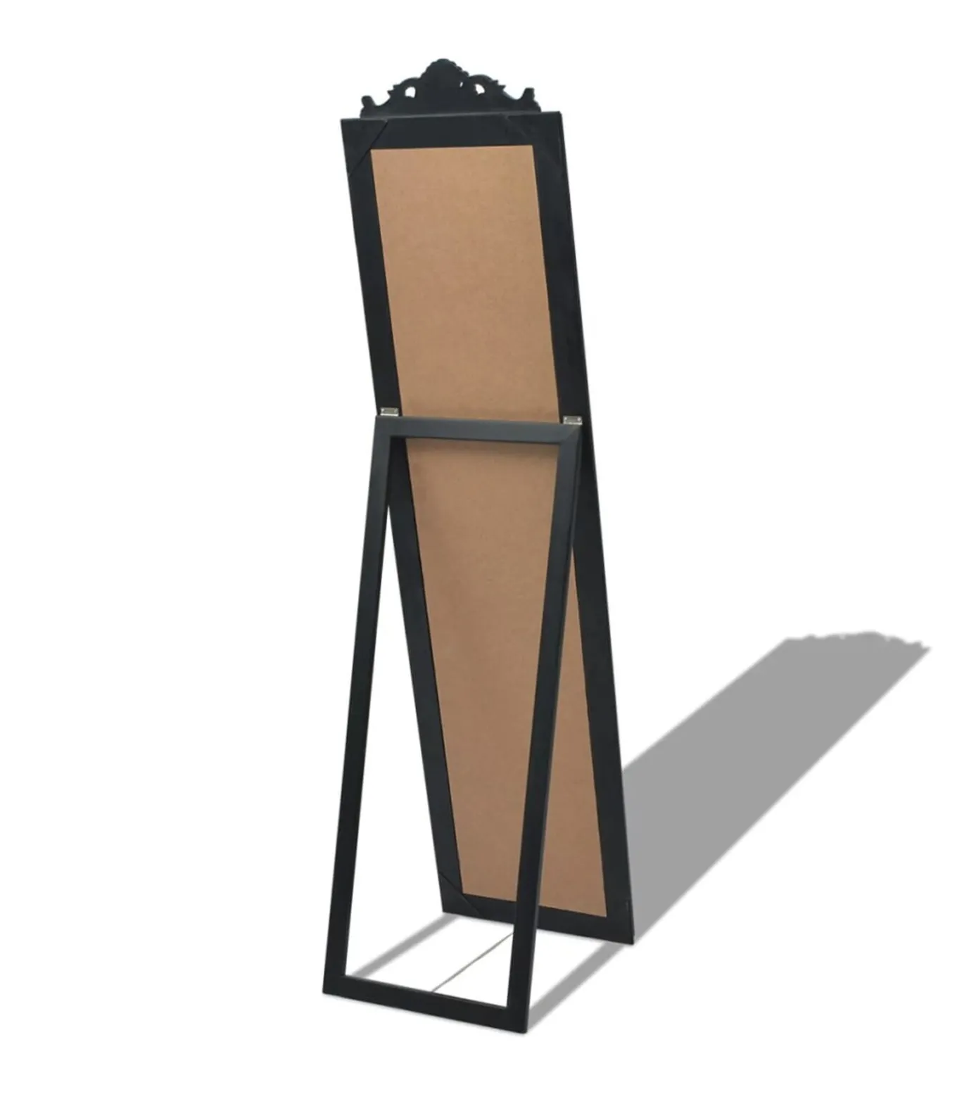 Vrijstaande spiegel Barokstijl 160x40cm zwart