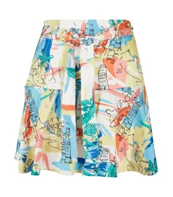 Vrouwen aop satijnen minirok GT