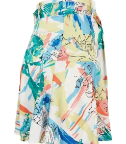 Vrouwen aop satijnen minirok GT