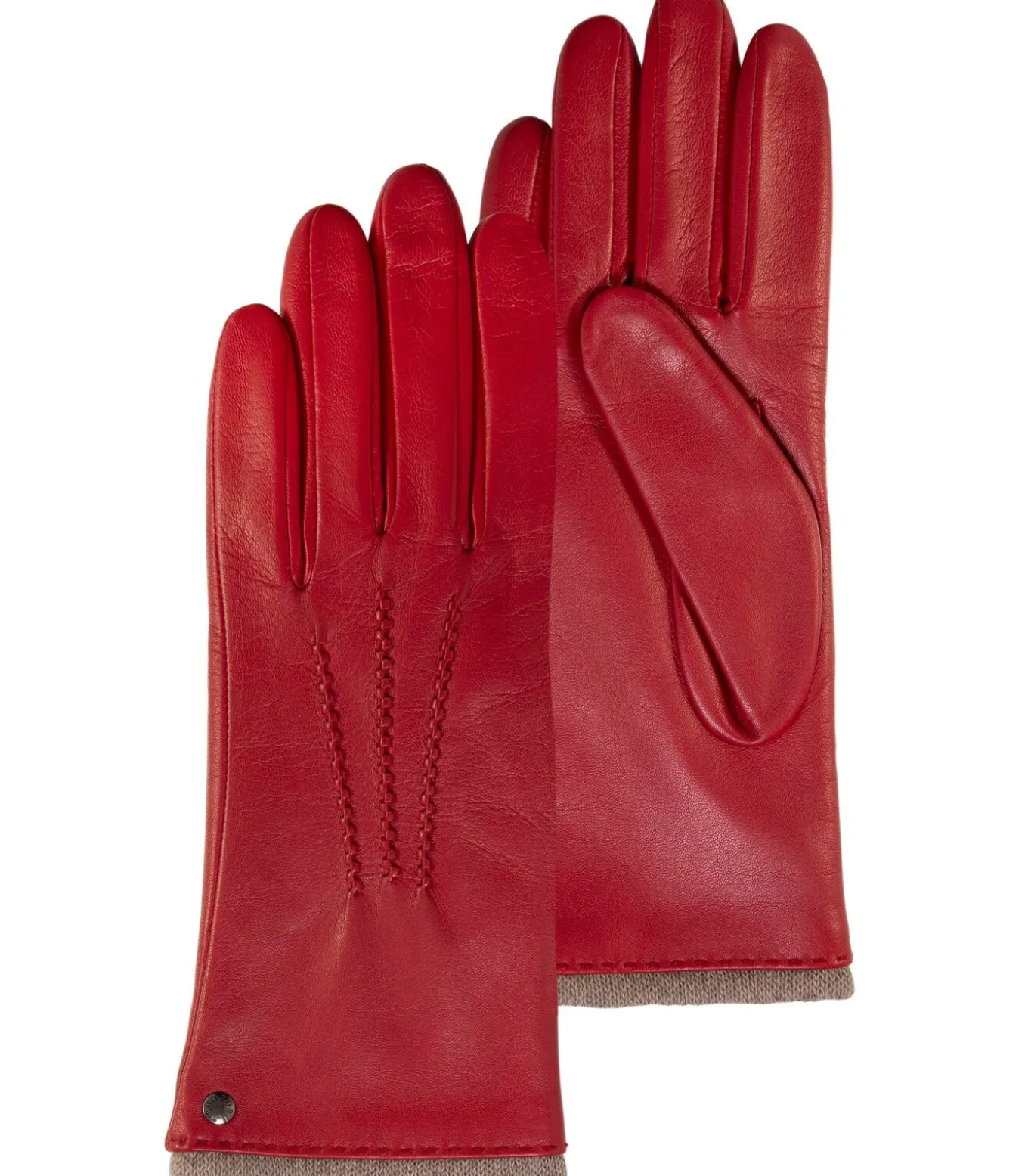 Vrouwen Warme Leren Klaproos Handschoenen