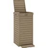 Vuilnisbak voor buiten 41x41x86 cm polypropeen lichtbruin