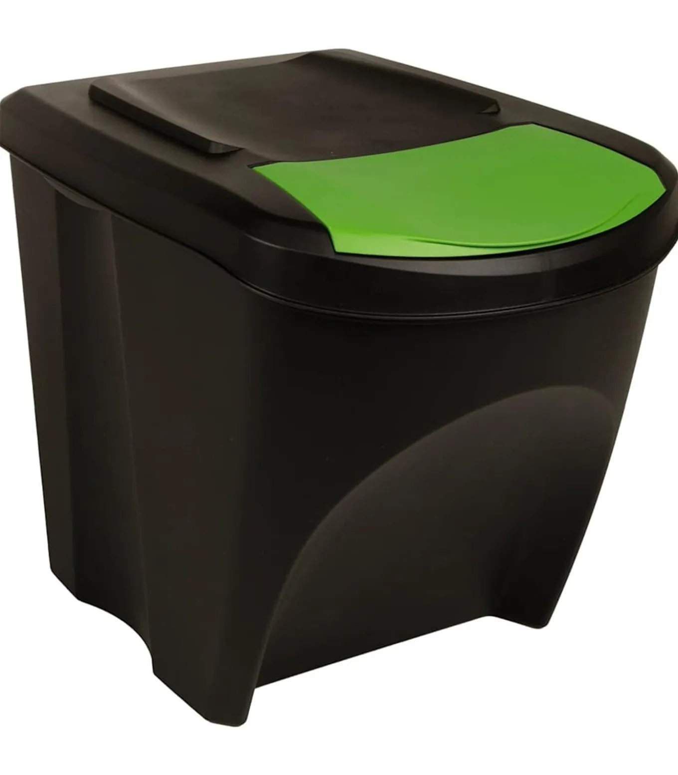 Vuilnisbakken 3 st stapelbaar 75 L antracietkleurig