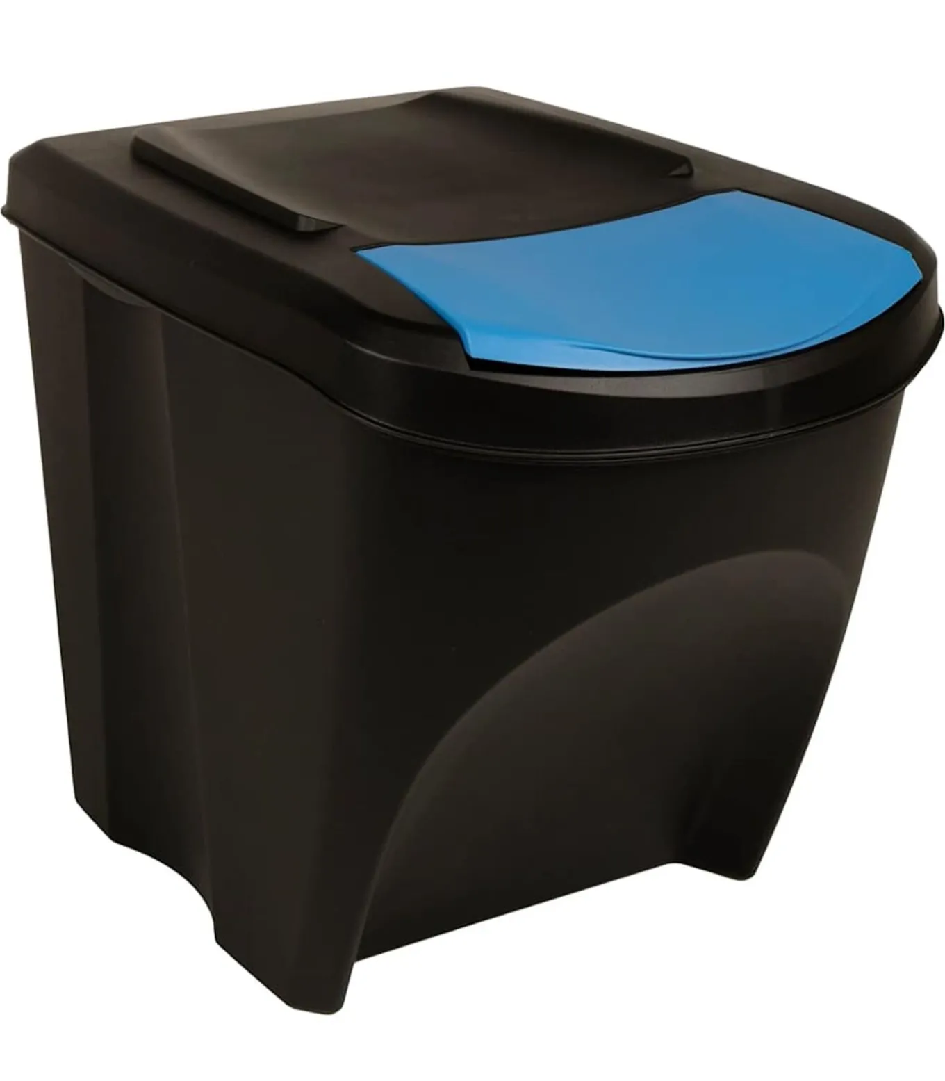 Vuilnisbakken 3 st stapelbaar 75 L antracietkleurig