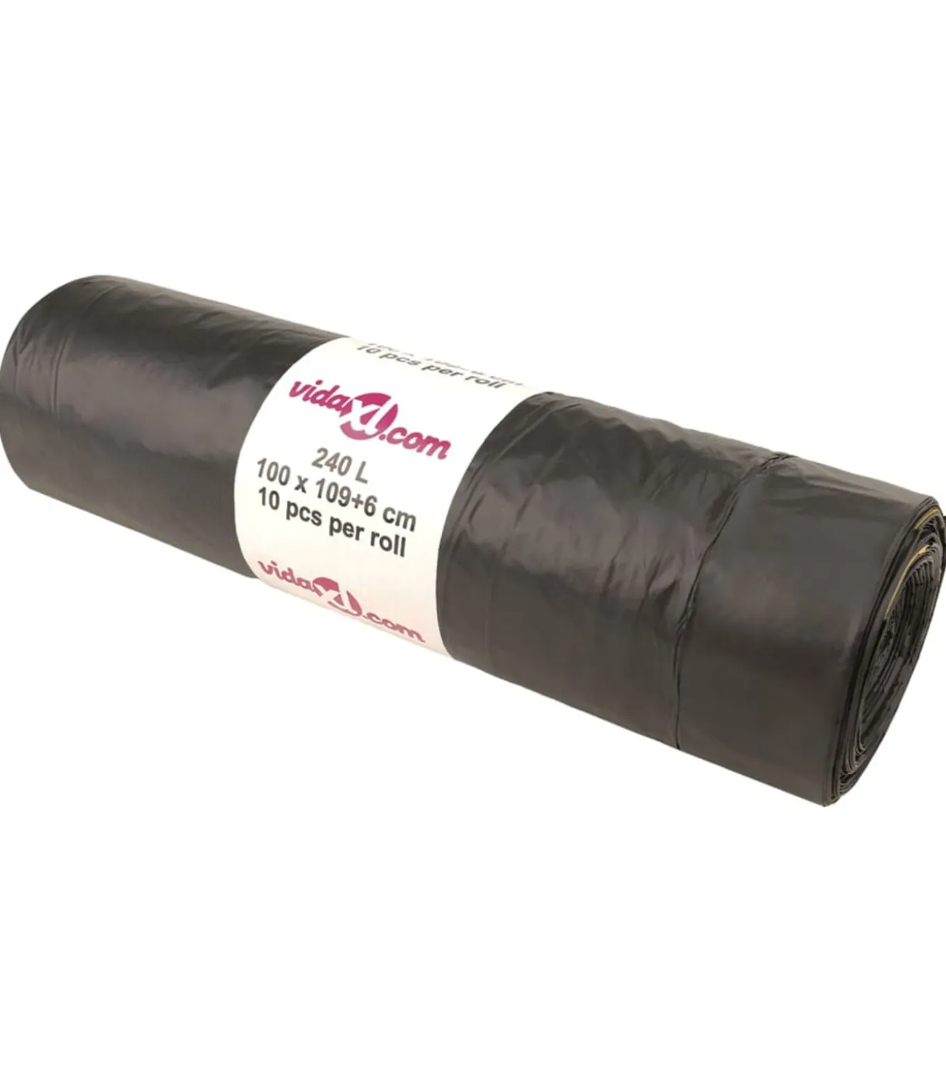 Vuilniszakken met trekkoorden 150 st 240 l zwart