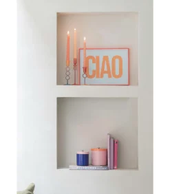 Wanddecoratie Ciao Large - Oranje - 3x41x31cm