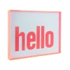 Wanddecoratie Hello Large - Roze - 3x41x31cm