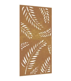 Wanddecoratie tuin bladontwerp 105x55 cm cortenstaal