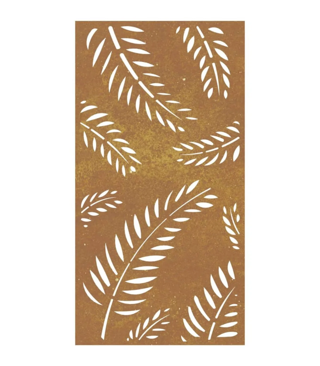 Wanddecoratie tuin bladontwerp 105x55 cm cortenstaal