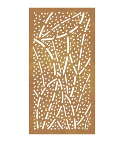 Wanddecoratie tuin bladontwerp 105x55 cm cortenstaal