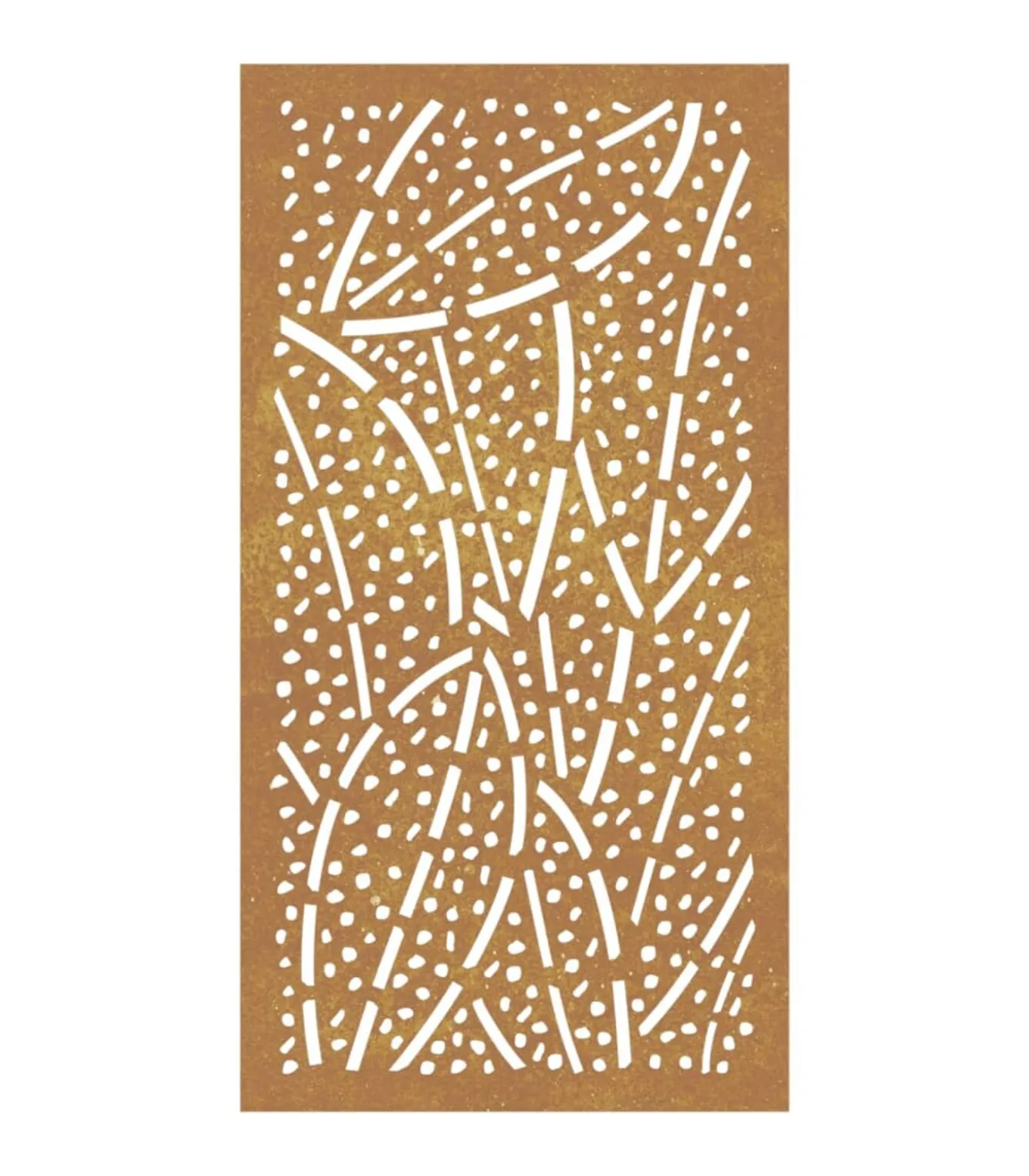 Wanddecoratie tuin bladontwerp 105x55 cm cortenstaal