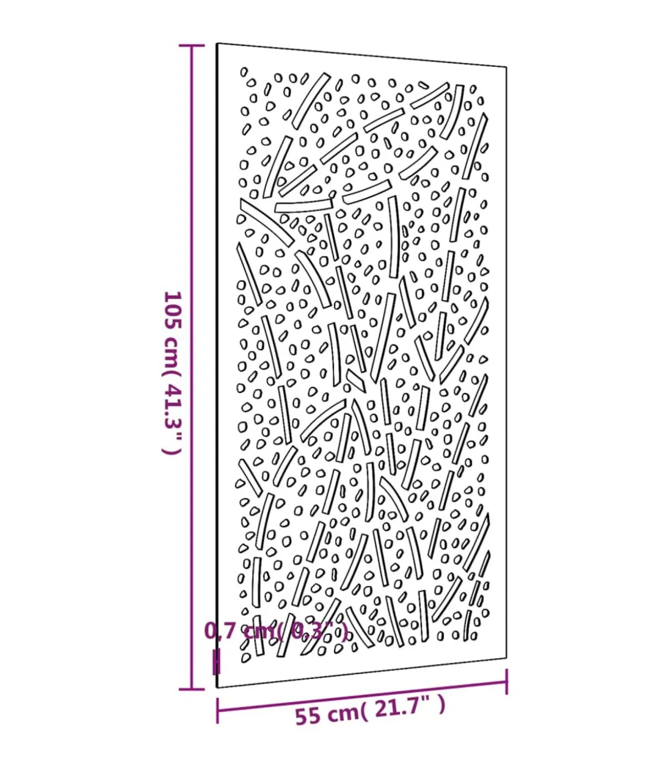 Wanddecoratie tuin bladontwerp 105x55 cm cortenstaal