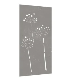 Wanddecoratie tuin bloemenontwerp 105x55 cm cortenstaal