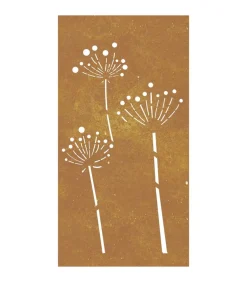 Wanddecoratie tuin bloemenontwerp 105x55 cm cortenstaal