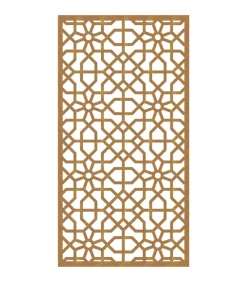 Wanddecoratie tuin Moors ontwerp 105x55 cm cortenstaal