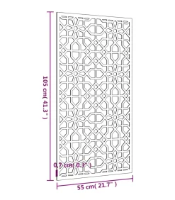 Wanddecoratie tuin Moors ontwerp 105x55 cm cortenstaal