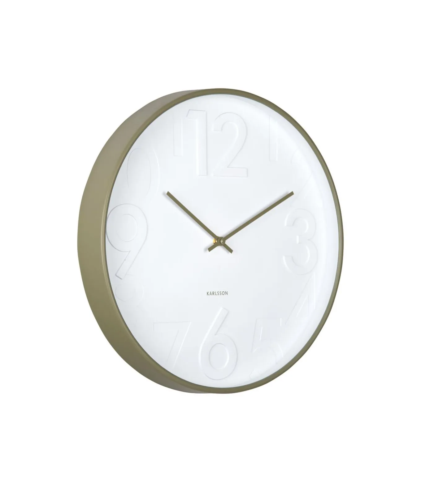 Wandklok Ayuno - Legergroen - Ø40cm