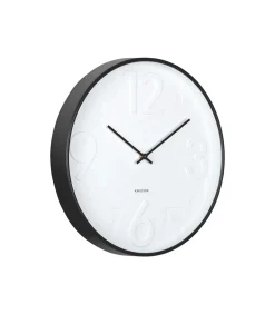 Wandklok Ayuno - Mat zwart - Ø40cm