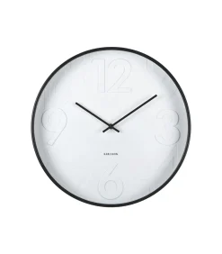 Wandklok Ayuno - Mat zwart - Ø40cm