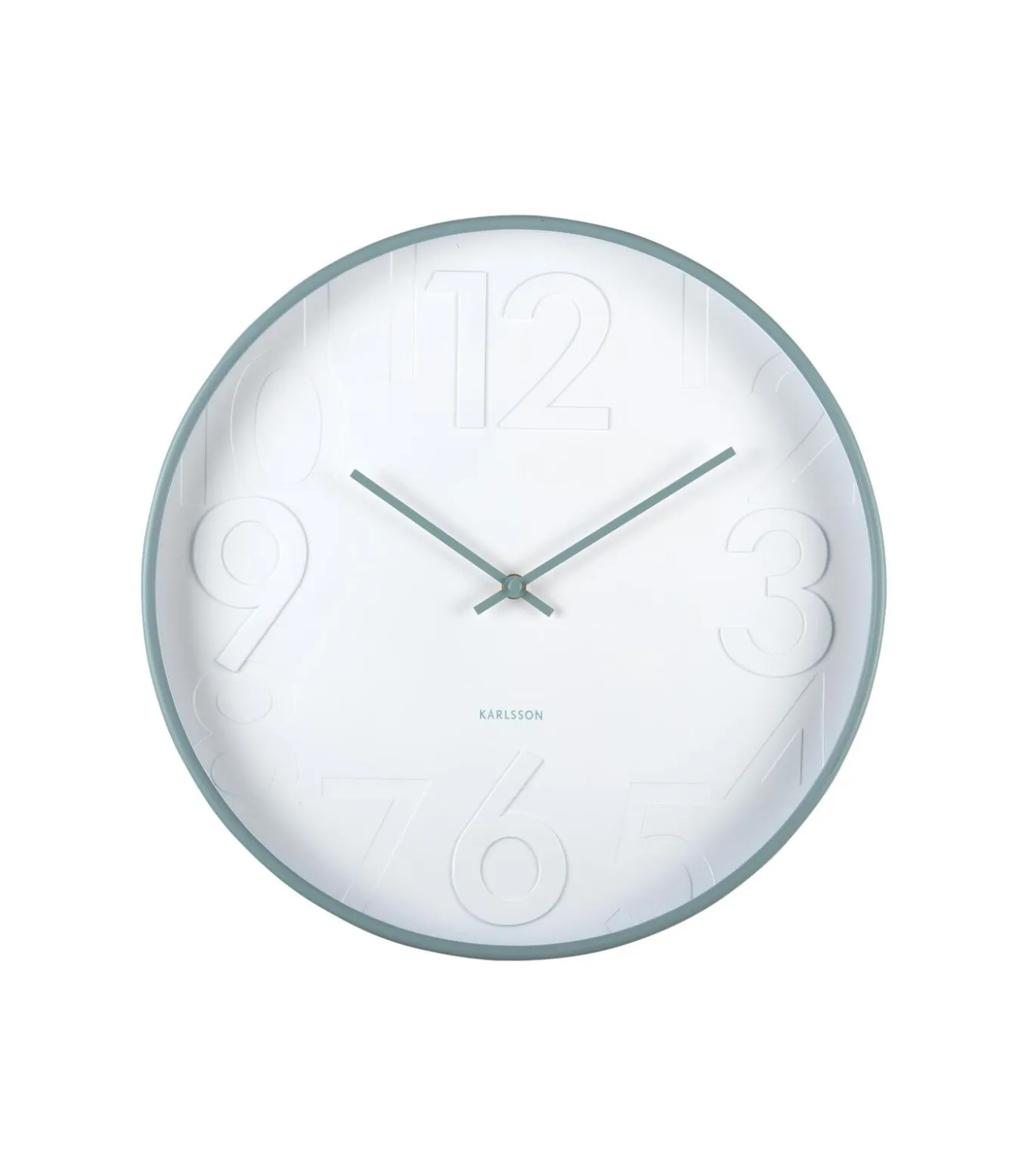 Wandklok Ayuno - Mistig blauw - Ø40cm