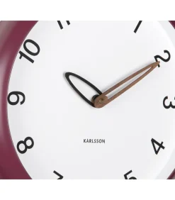 Wandklok Bella - Dark mauve - 4.2x30x30cm