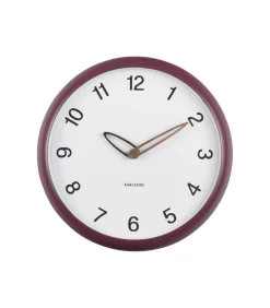 Wandklok Bella - Dark mauve - 4.2x30x30cm