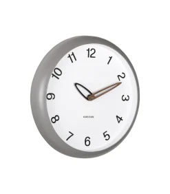 Wandklok Bella - Donkergrijs - 4.2x30x30cm