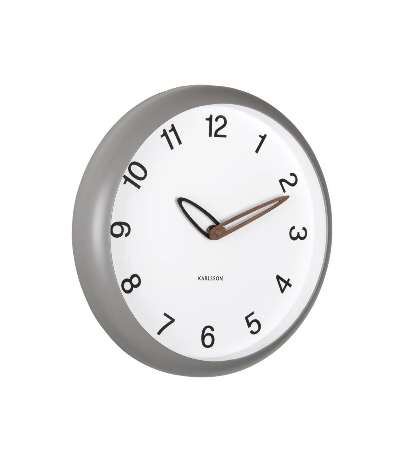 Wandklok Bella - Donkergrijs - 4.2x30x30cm