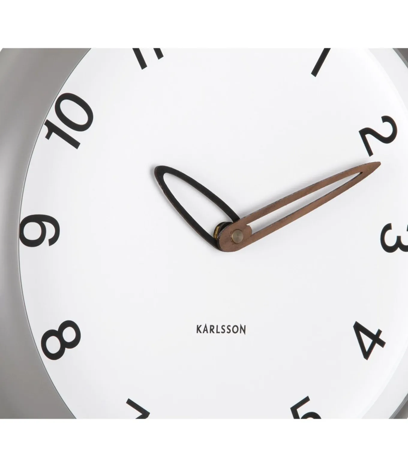 Wandklok Bella - Donkergrijs - 4.2x30x30cm