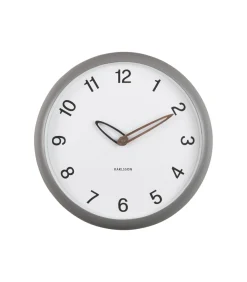 Wandklok Bella - Donkergrijs - 4.2x30x30cm