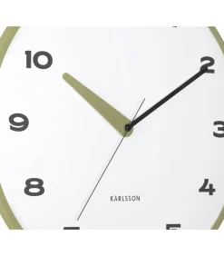 Wandklok Brisk Dome - Legergroen - Ø40cm