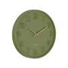 Wandklok Calma - Legergroen - 3.8x30x30cm