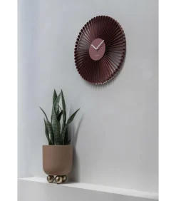 Wandklok Cascara - Rood - 50x50x50cm