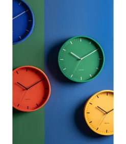 Wandklok Cool Retro - Geel - 30x30x30cm