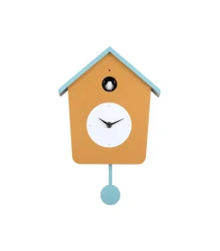 Wandklok Cuckoo Light - Okergeel - 23x10.5x26.4cm